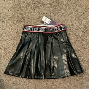 Limited Too Shiny Black Skater Skirt
